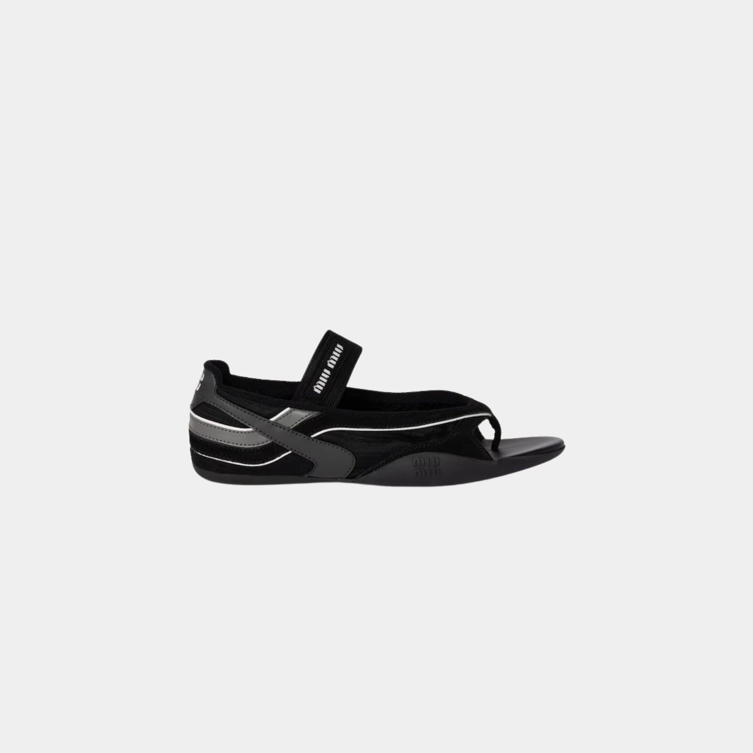 Gymnasium Technical Fabric Thong Ballerinas