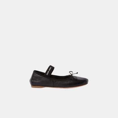 Leather Ballerinas With Removable Elastic