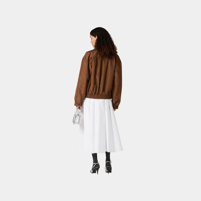 Long Poplin Skirt With Belt