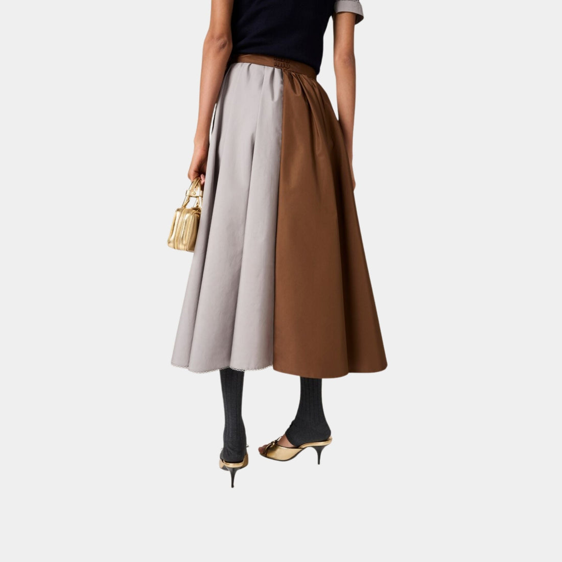 Long Silk Faille Skirt