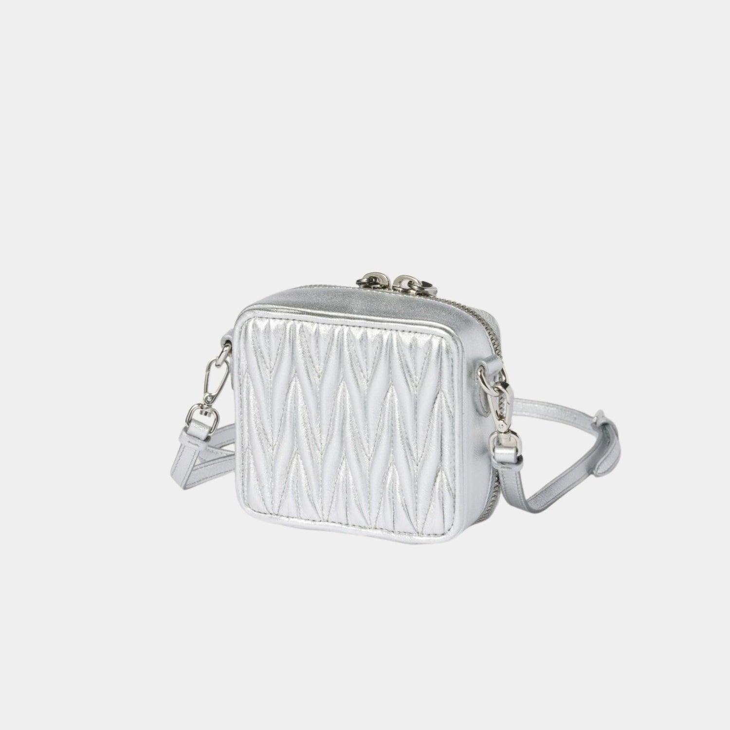 Matelasse Nappa Leather Mini Square Pouch