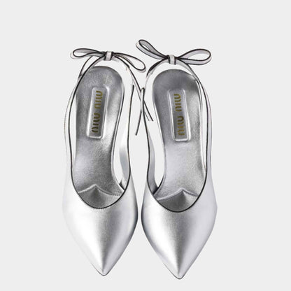 Mordoré Nappa Leather Slingback Pumps