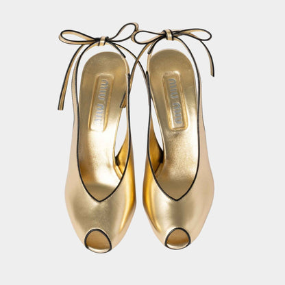 Mordoré Nappa Leather Slingbacks