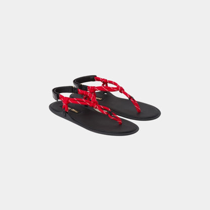 Riviere Cord and Leather Sandals