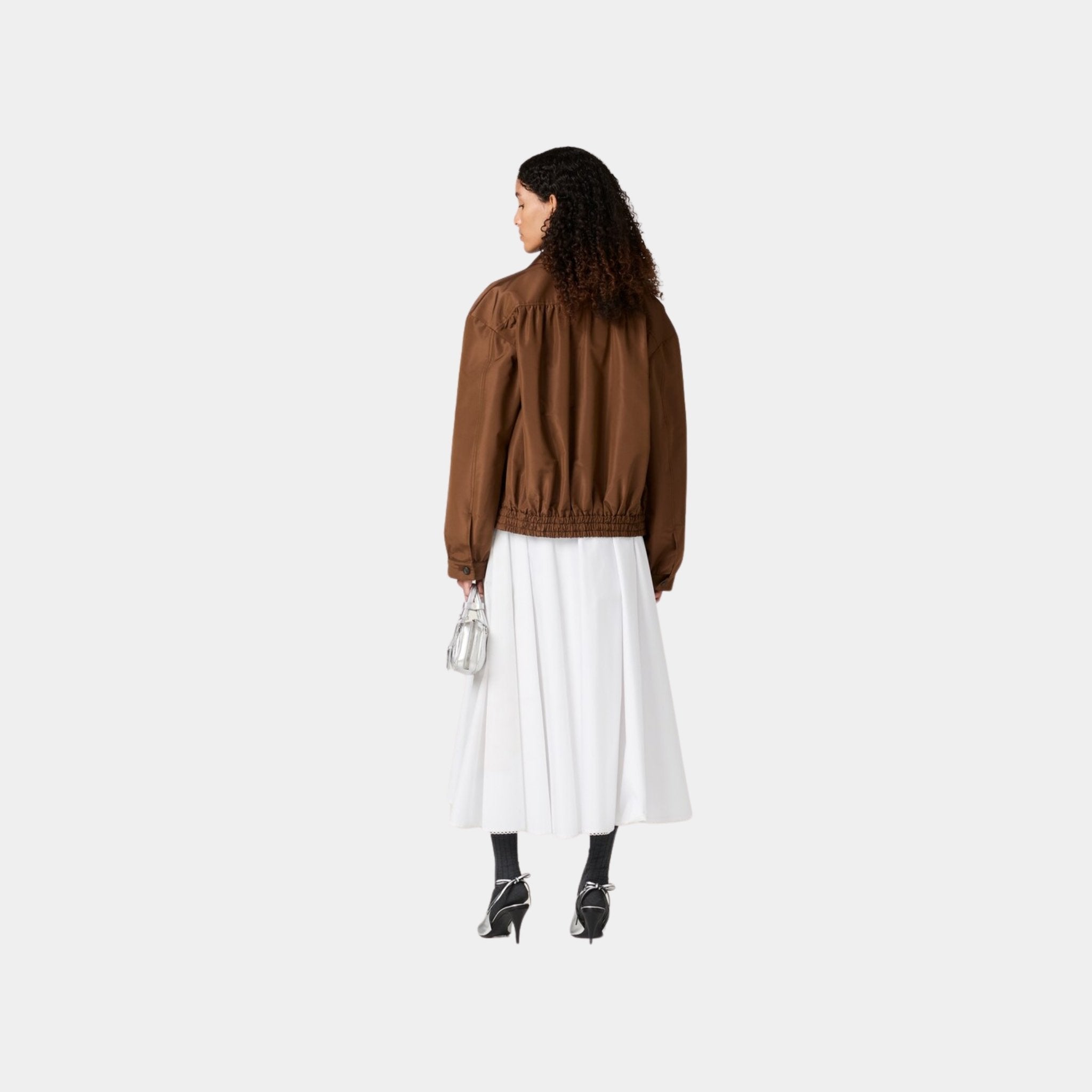 Silk Faille Blouson Jacket