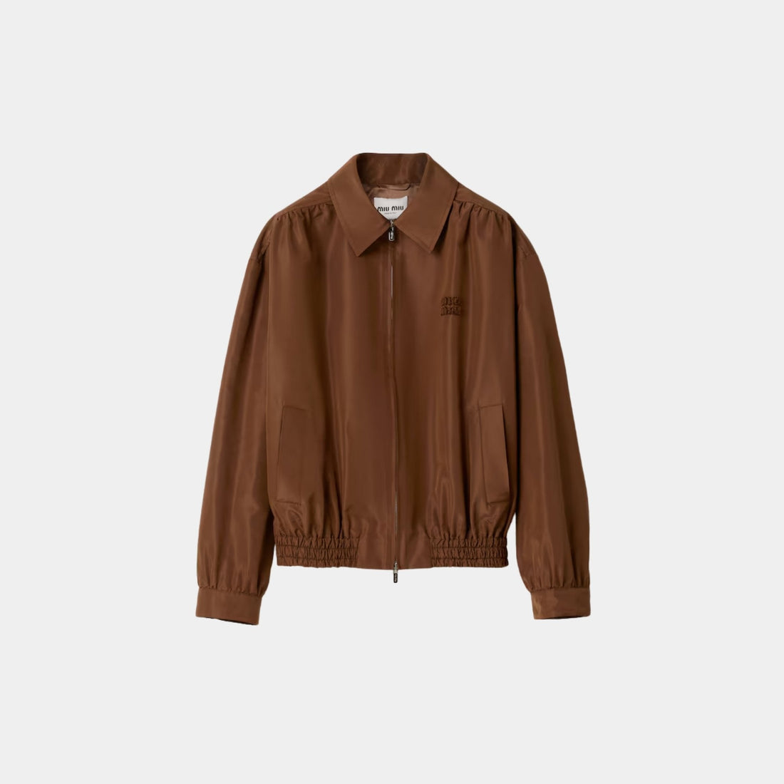 Silk Faille Blouson Jacket