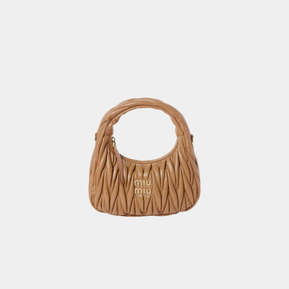 Wander Matelasse Nappa Leather Hobo Small Bag