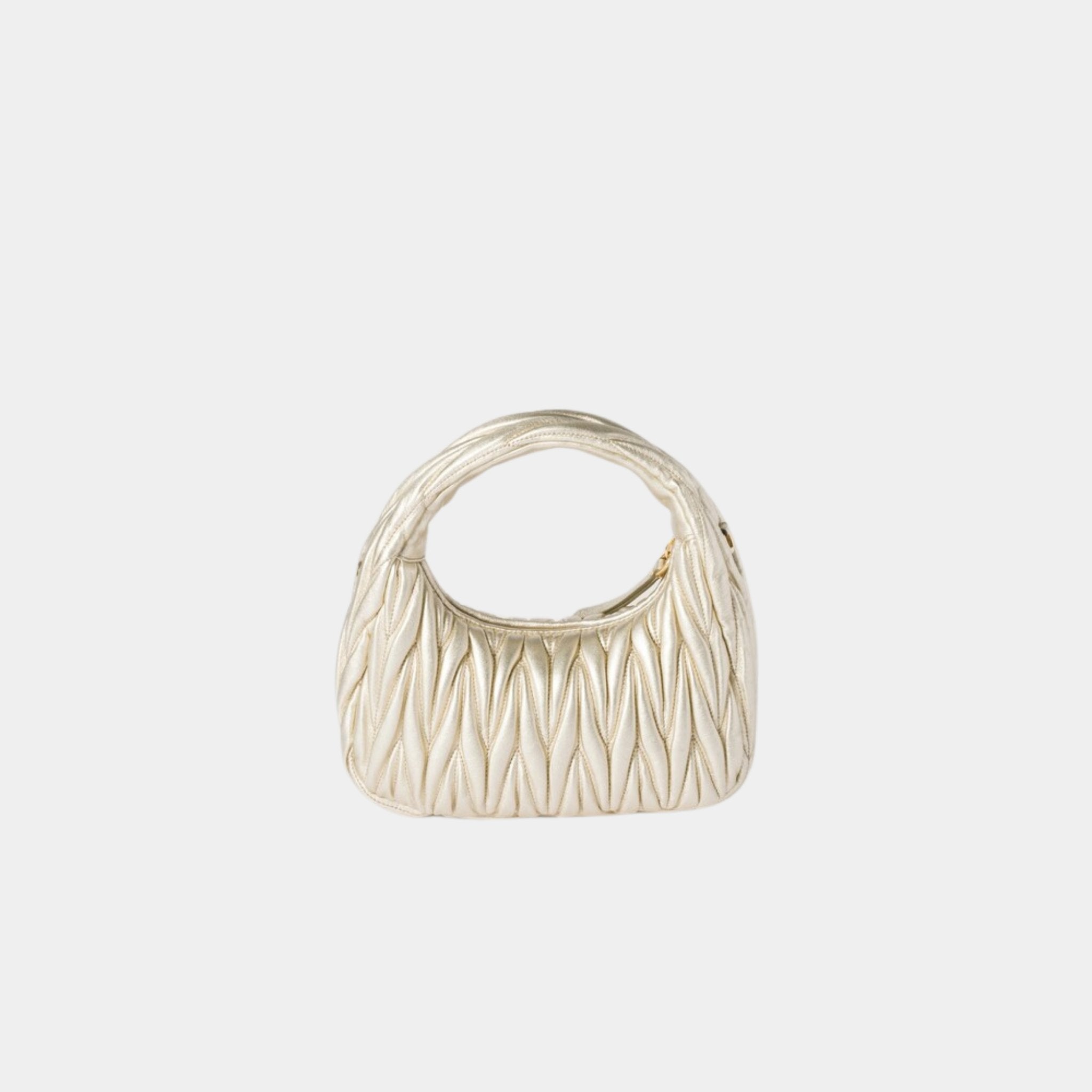 Wander Matelasse Nappa Leather Hobo Small Bag