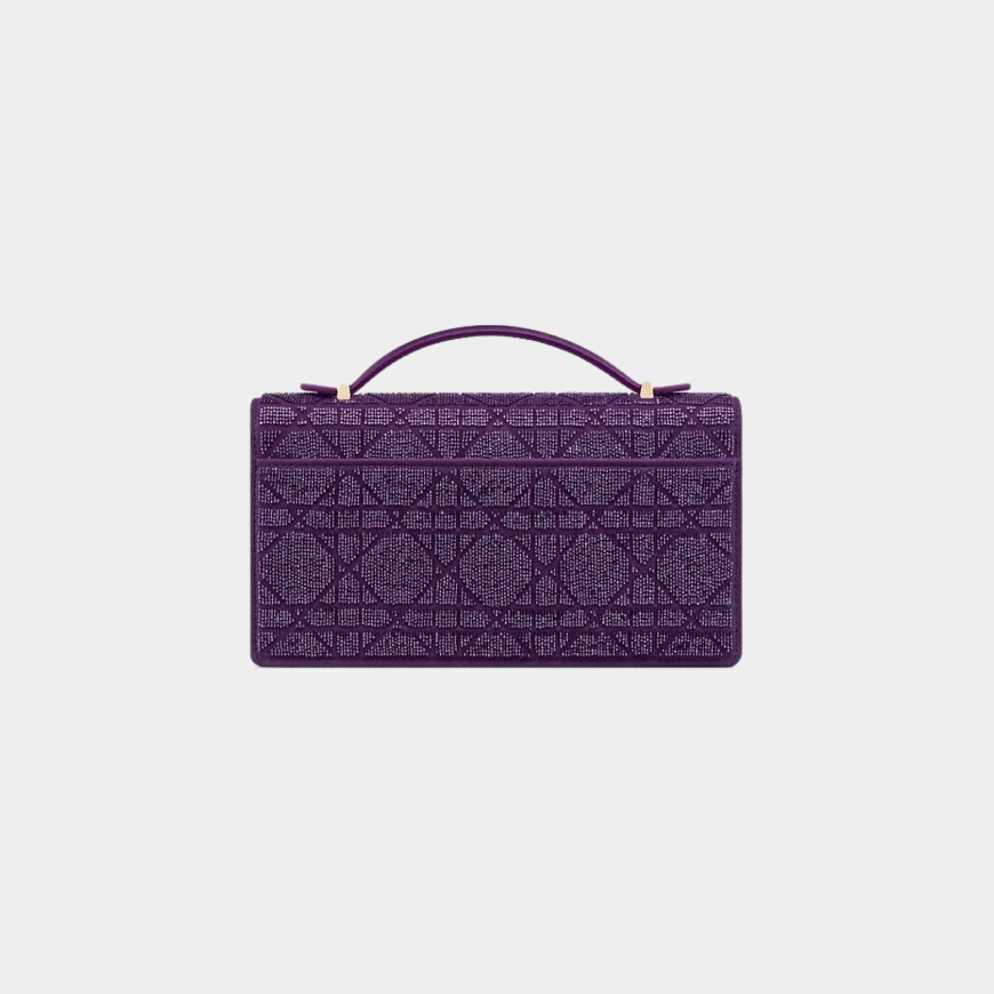 Or My Dior Mini Bag Microbead-Embroidered Cotton