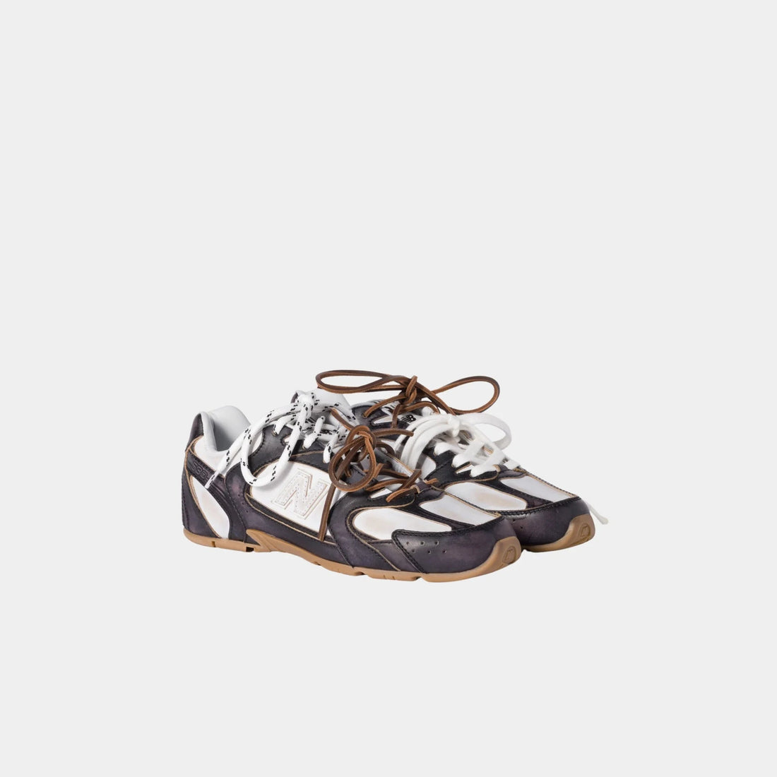 New Balance X Miu Miu 530 SL Deco Calf Leather Sneakers
