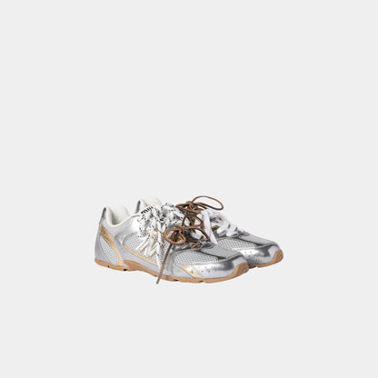 New Balance X Miu Miu 530 SL Metallic Leather and Mesh Sneakers
