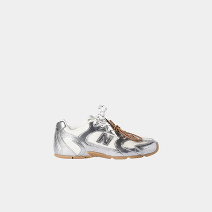 New Balance X Miu Miu 530 SL Shiny Metallic Leather &amp; Mesh Sneakers