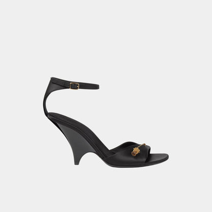 Olympia Heeled Sandal With Gem Set Buckle