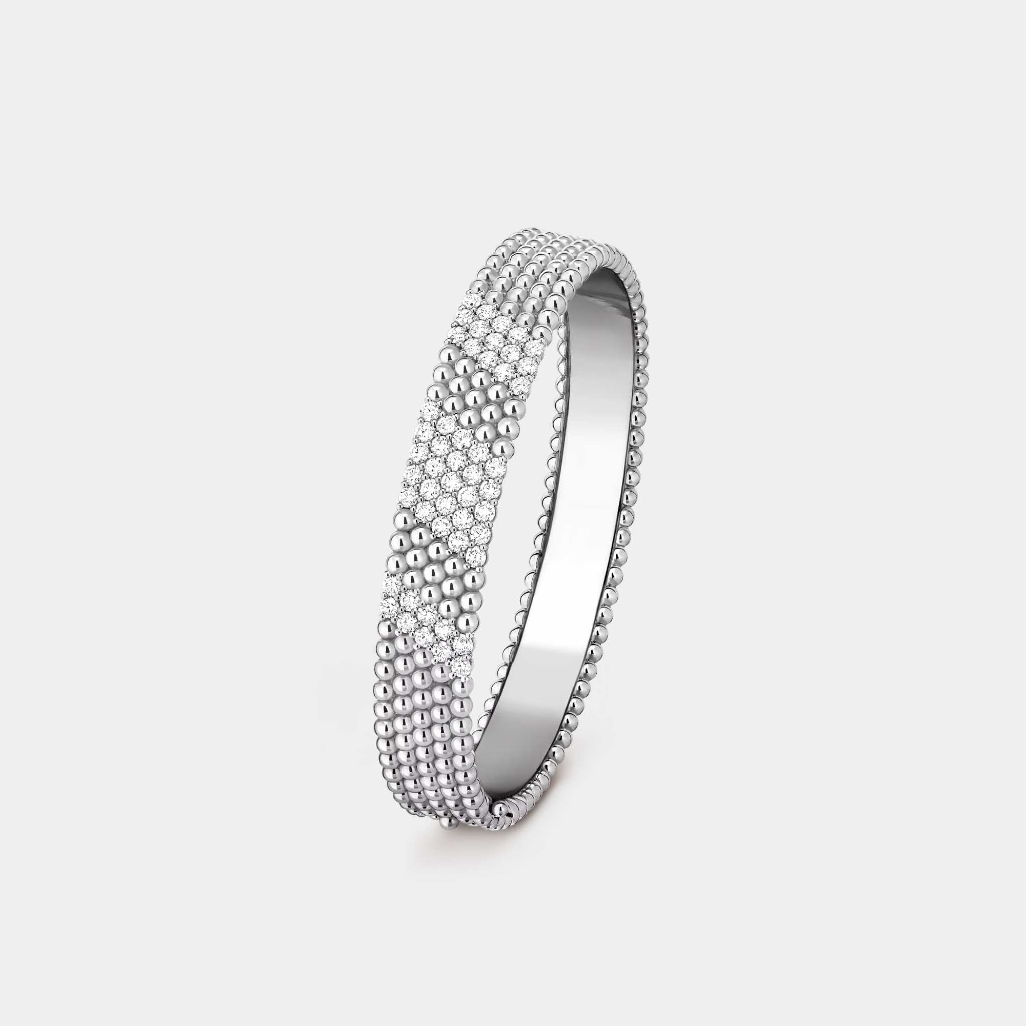 Perlée Diamonds Bracelet 5 Rows Medium Model White Gold Diamond