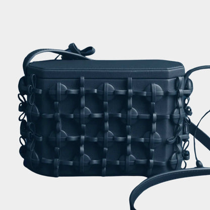 Button Bow Box Handbag