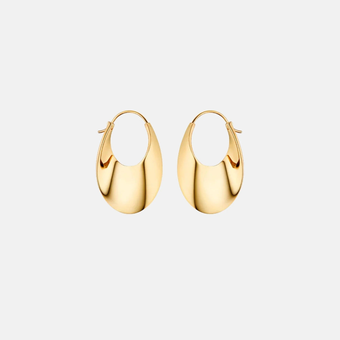 Eole Slim Hoop Earrings 24 Carat Gold Gilded Edition