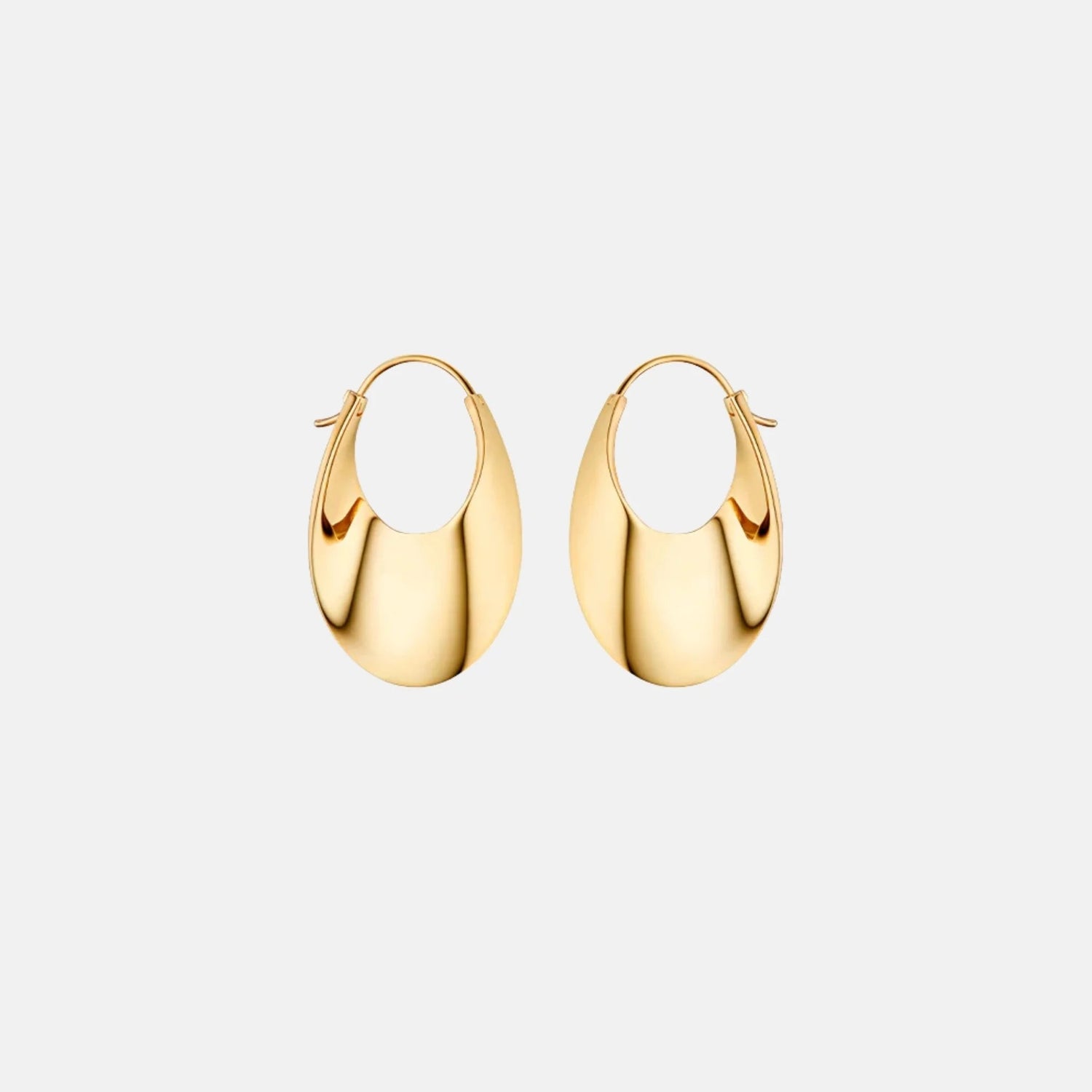 Eole Slim Hoop Earrings 24 Carat Gold Gilded Edition