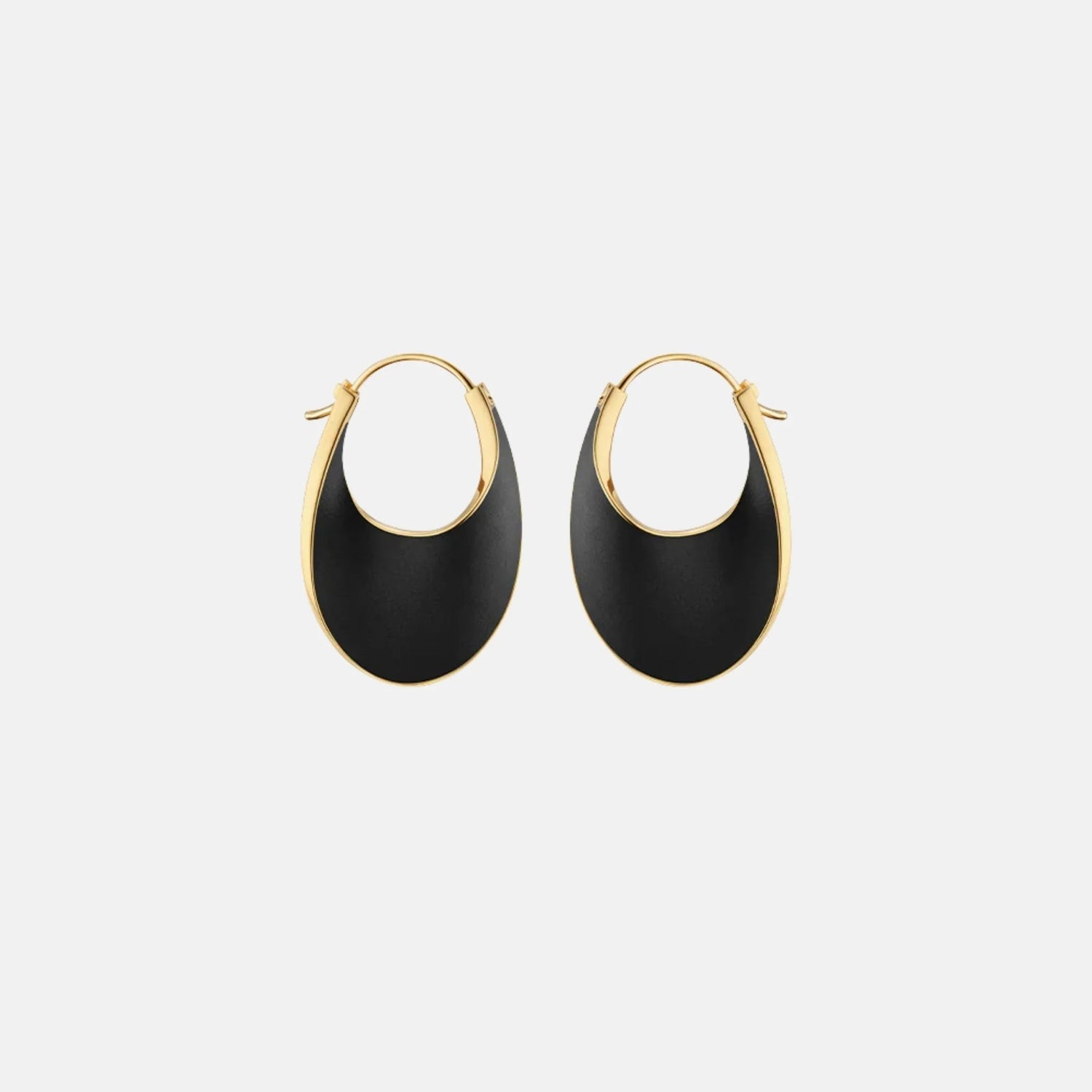 Eole Slim Hoop Earrings Leather Edition