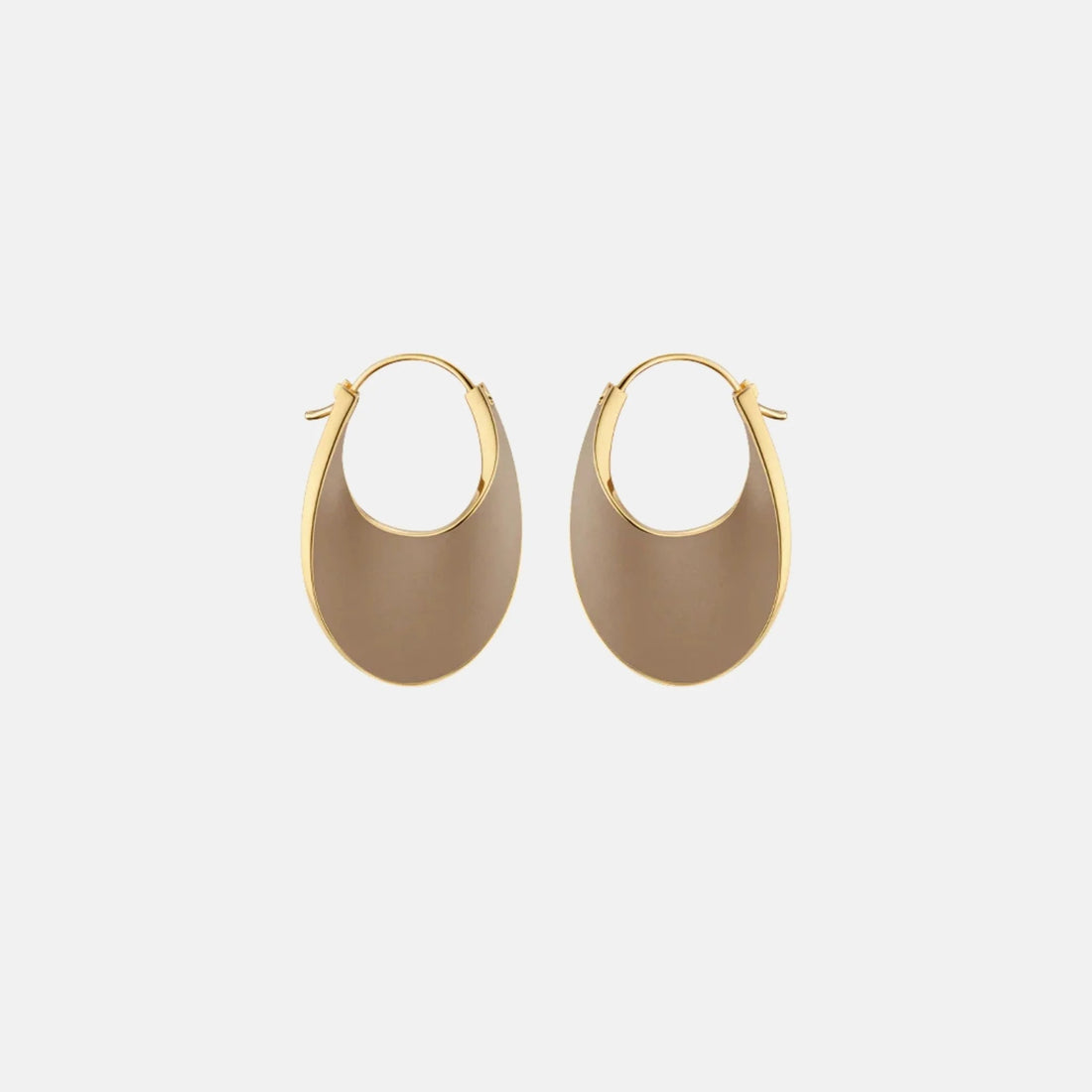 Eole Slim Hoop Earrings Leather Edition