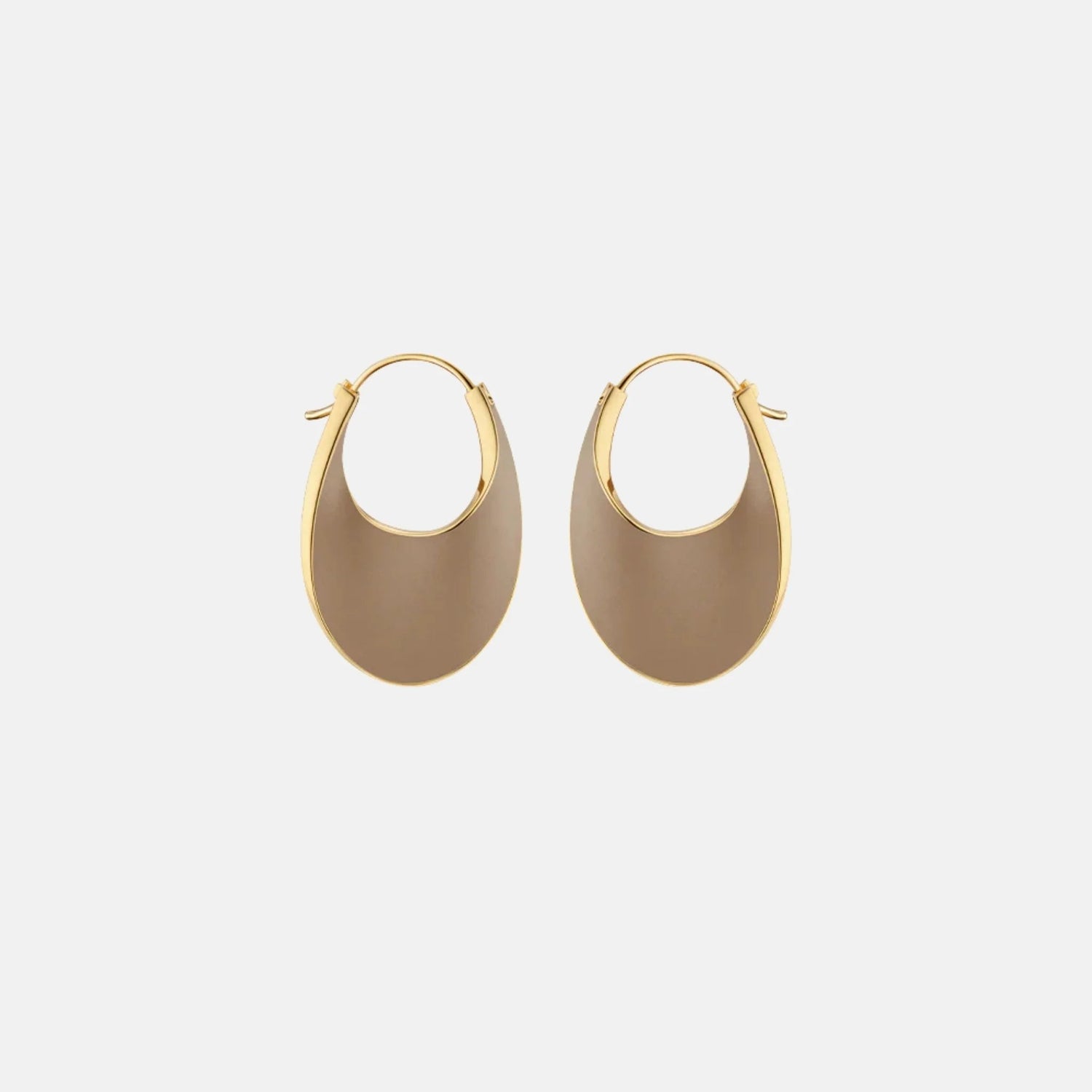 Eole Slim Hoop Earrings Leather Edition