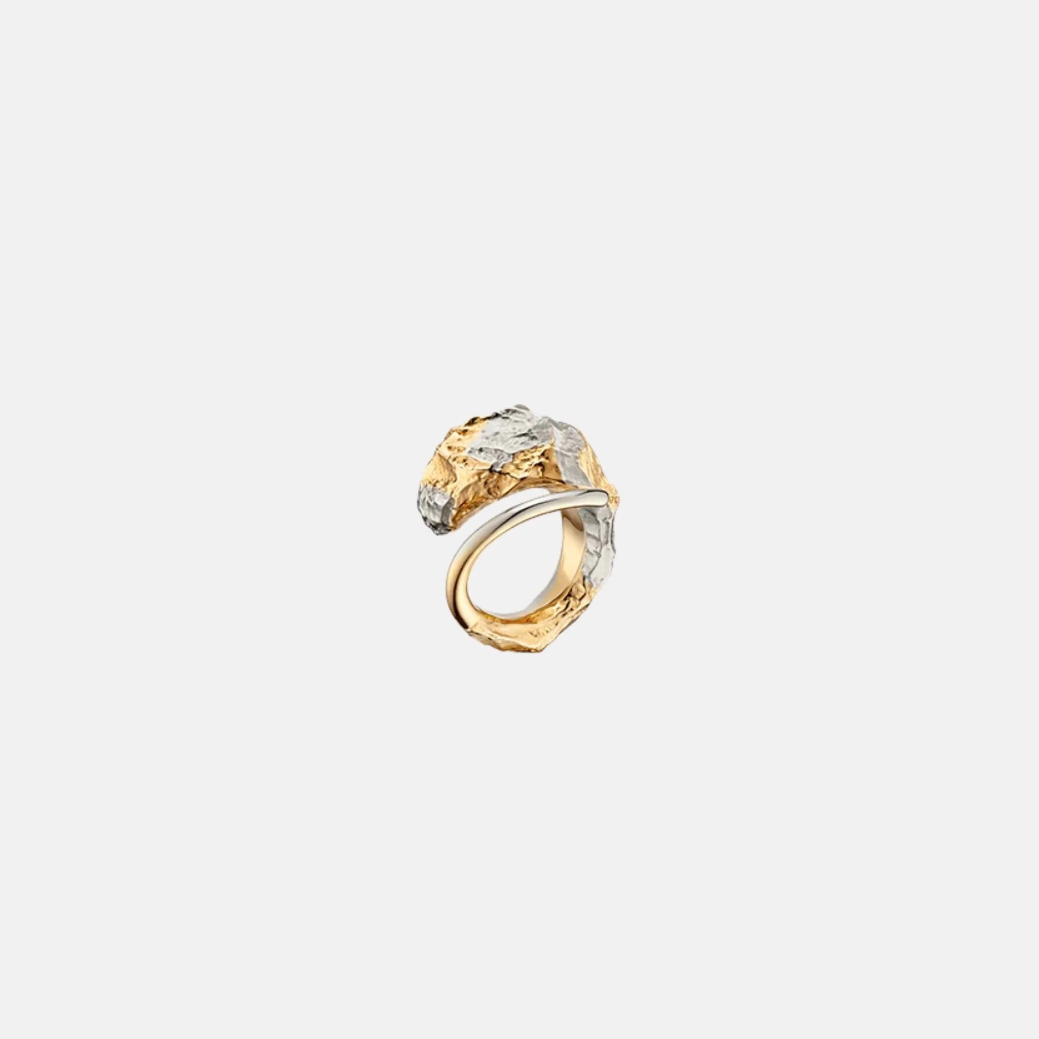 Eroz Ring Duo Palladium with 24 Carat Gold Plating