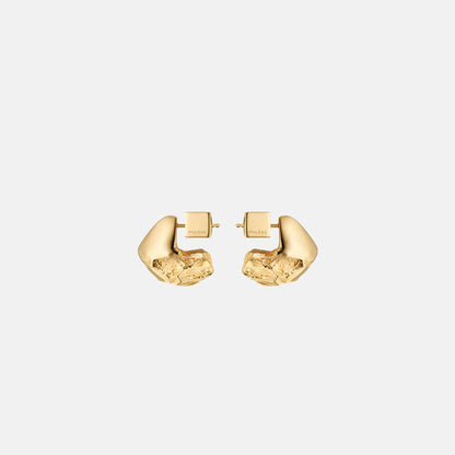 Eroz Stud Earrings 24 Carat Gold Gilded Edition
