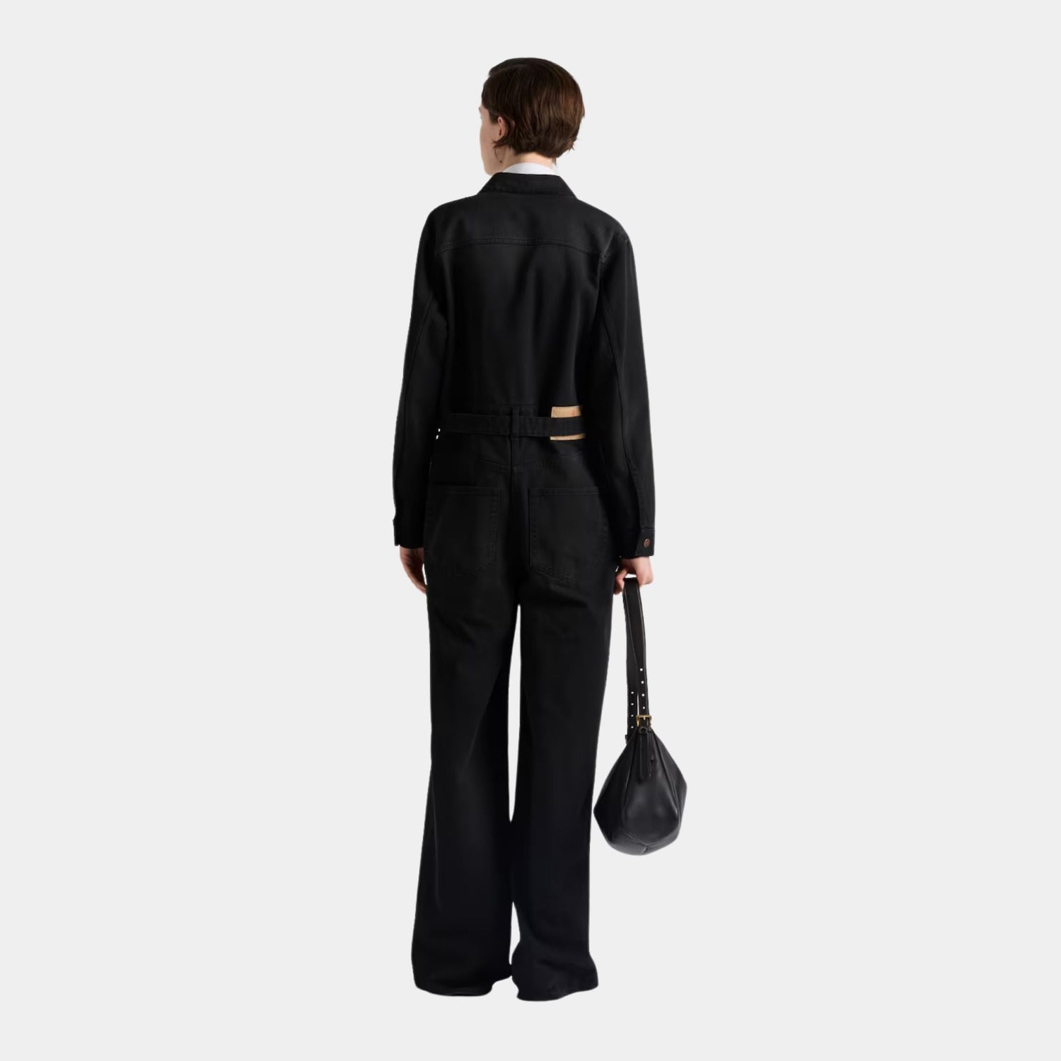 Black Denim Jumpsuit