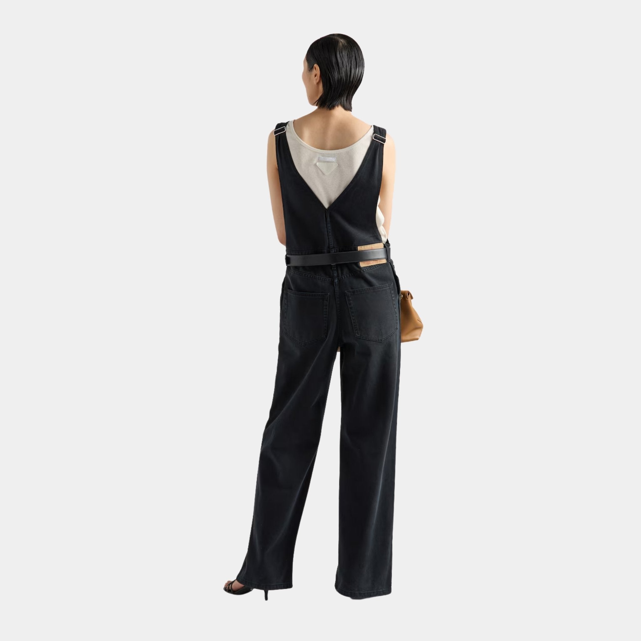 Black Denim Overalls