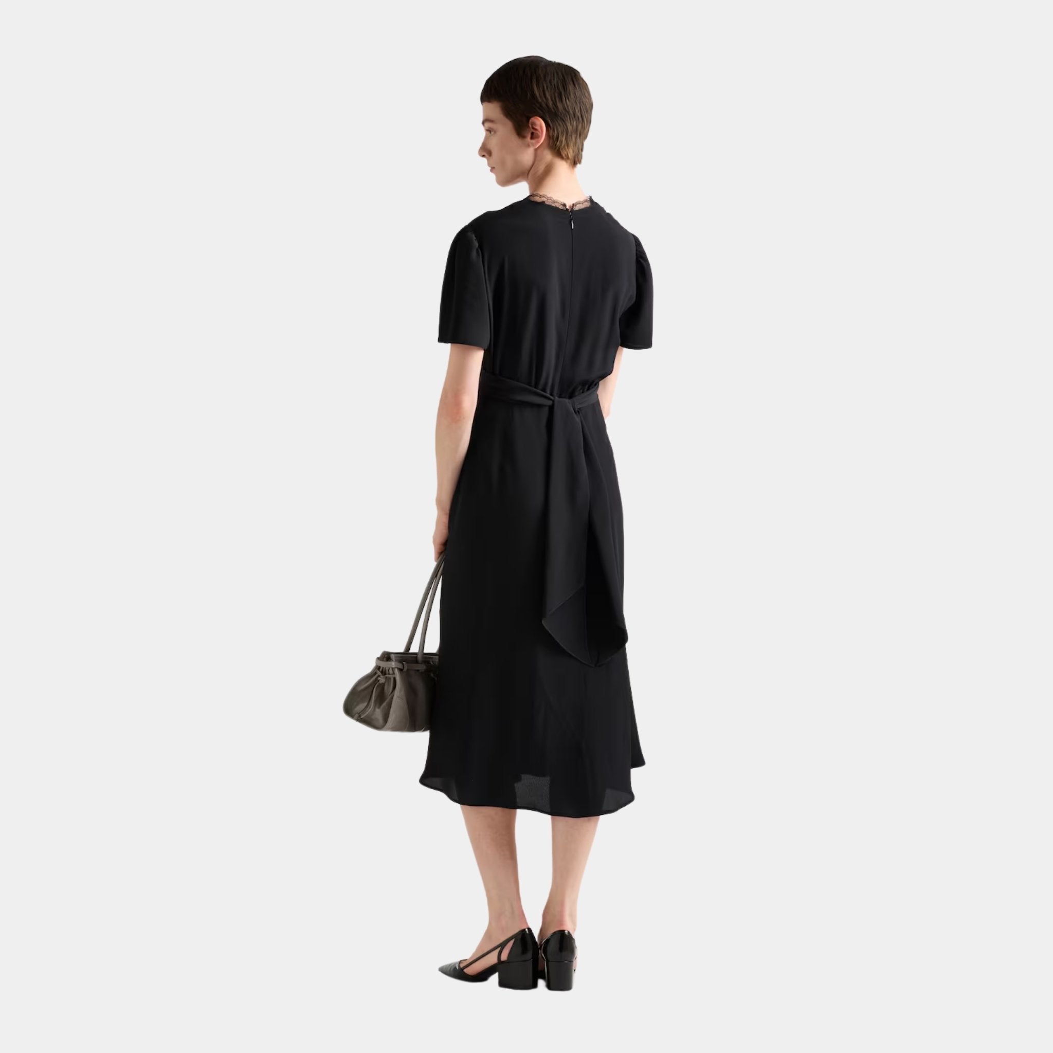 Black Marocain Dress