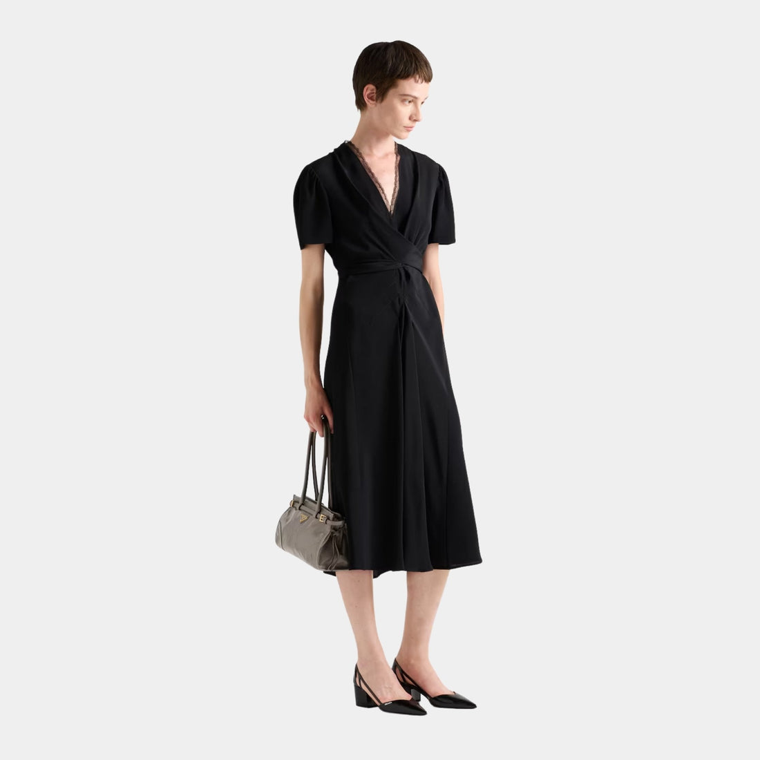 Black Marocain Dress