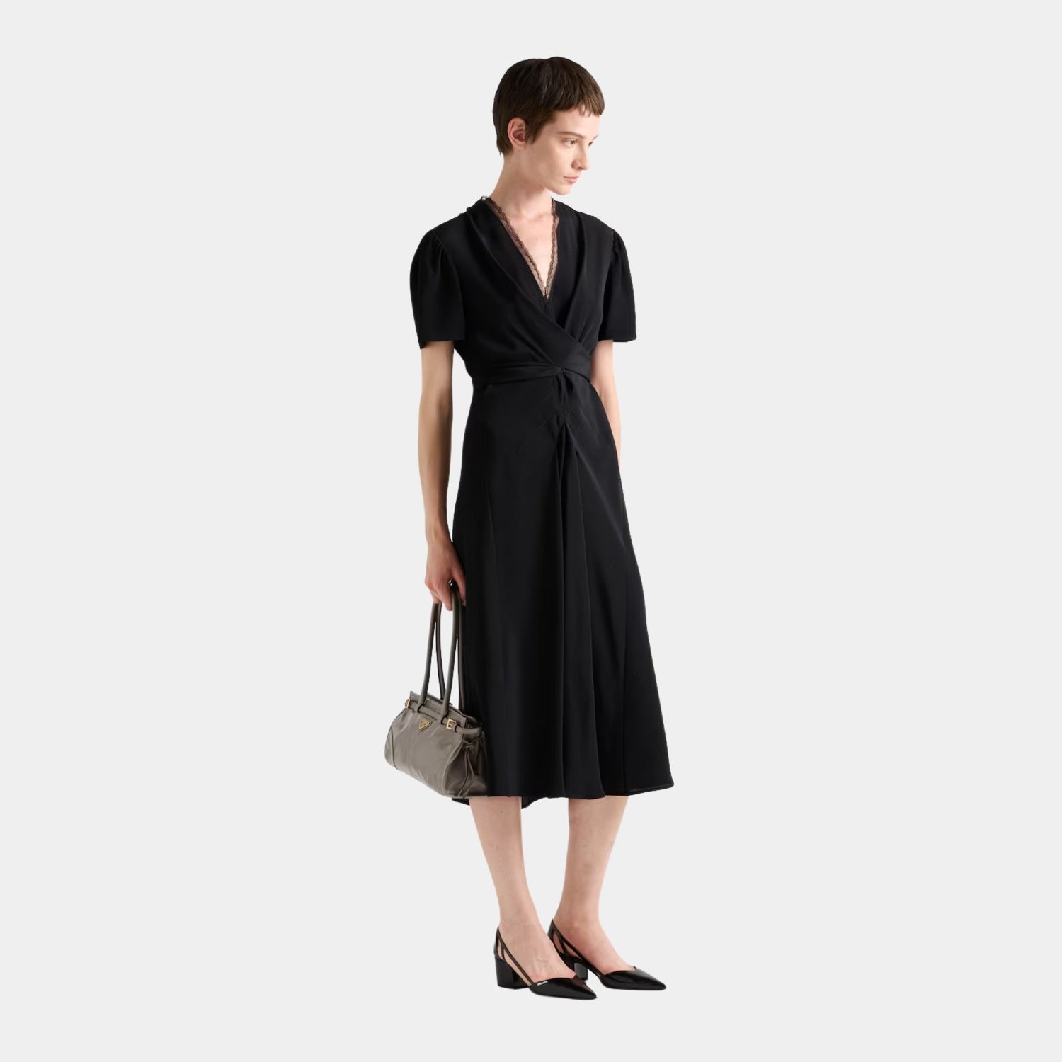 Black Marocain Dress