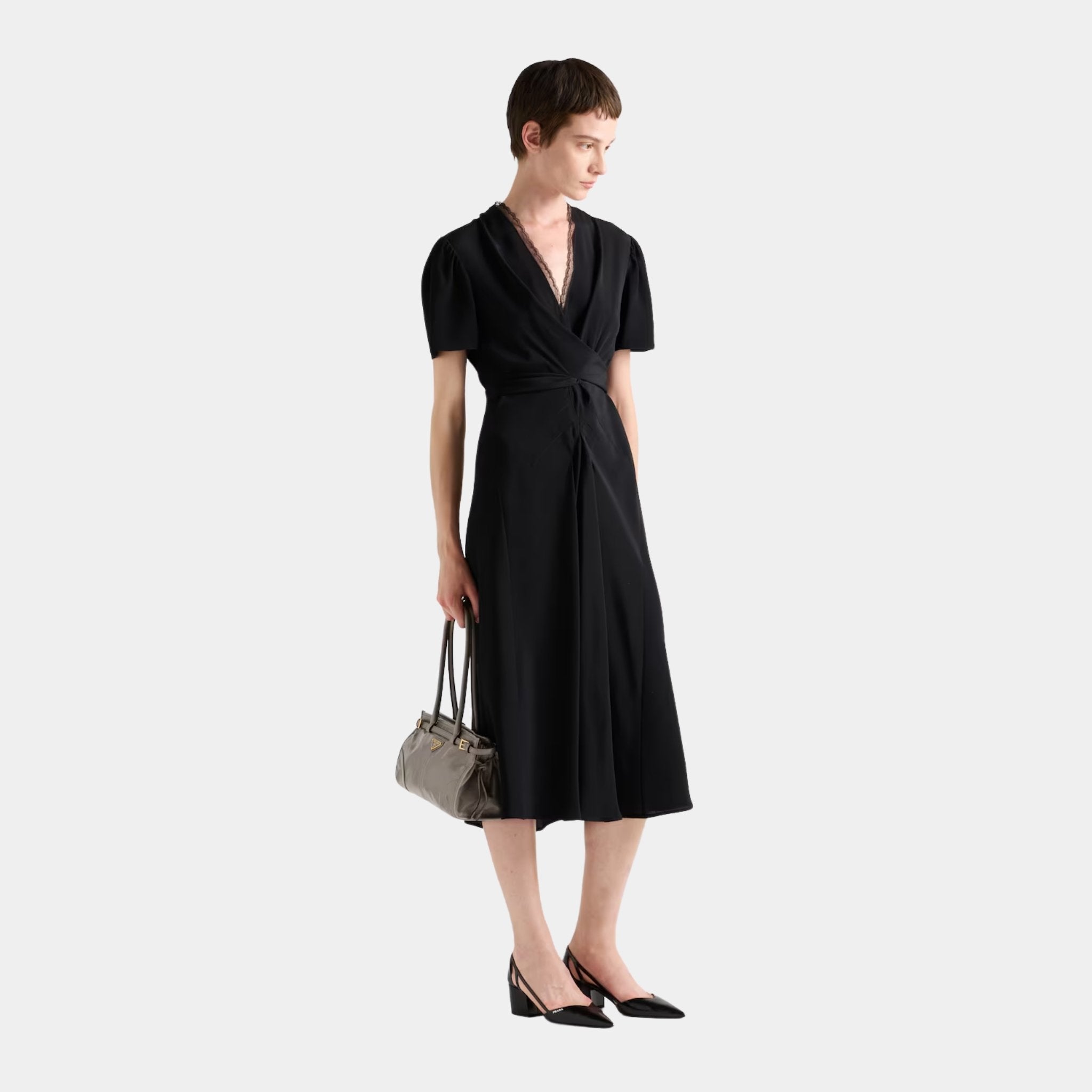 Black Marocain Dress