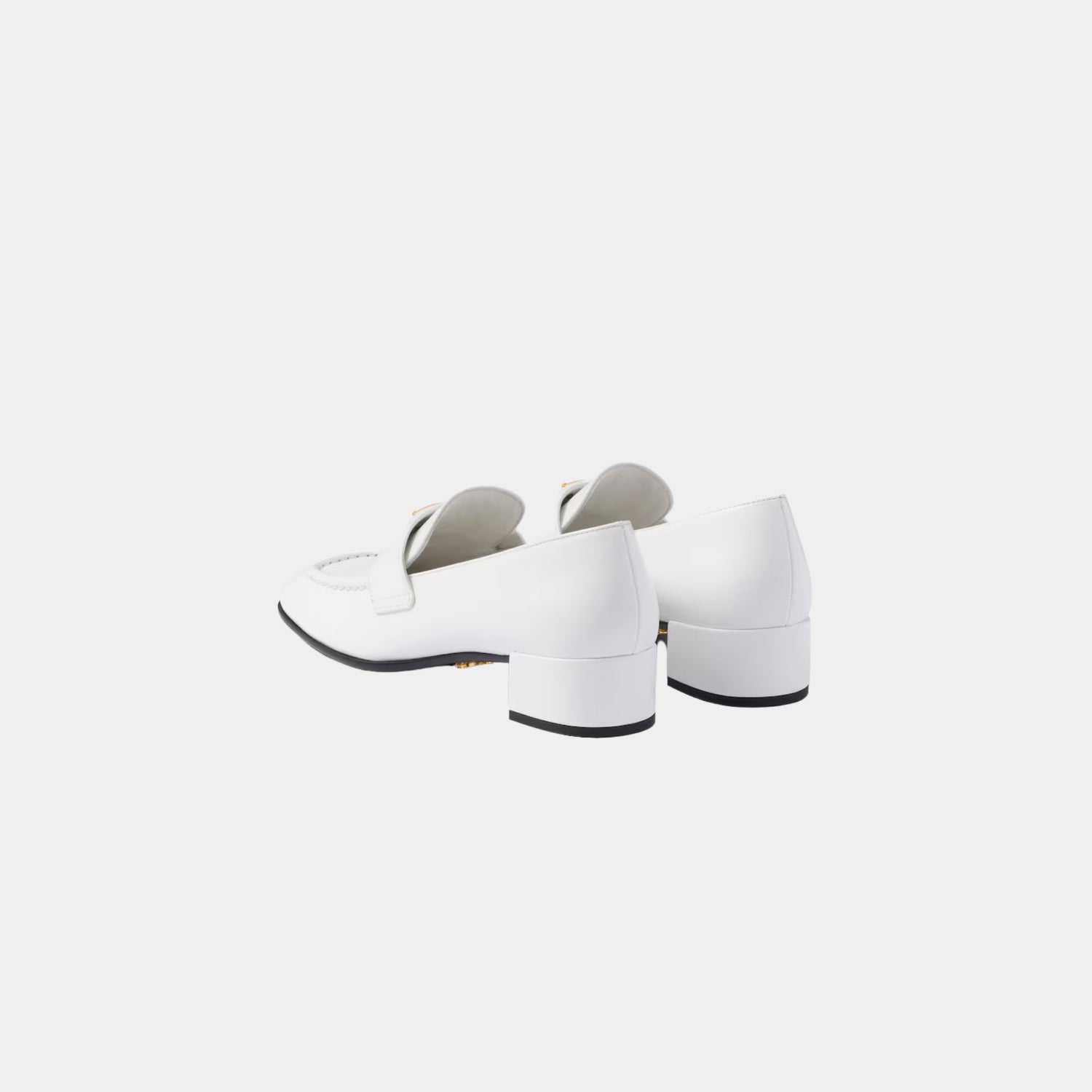 Brushed Leather Heeled Loafers