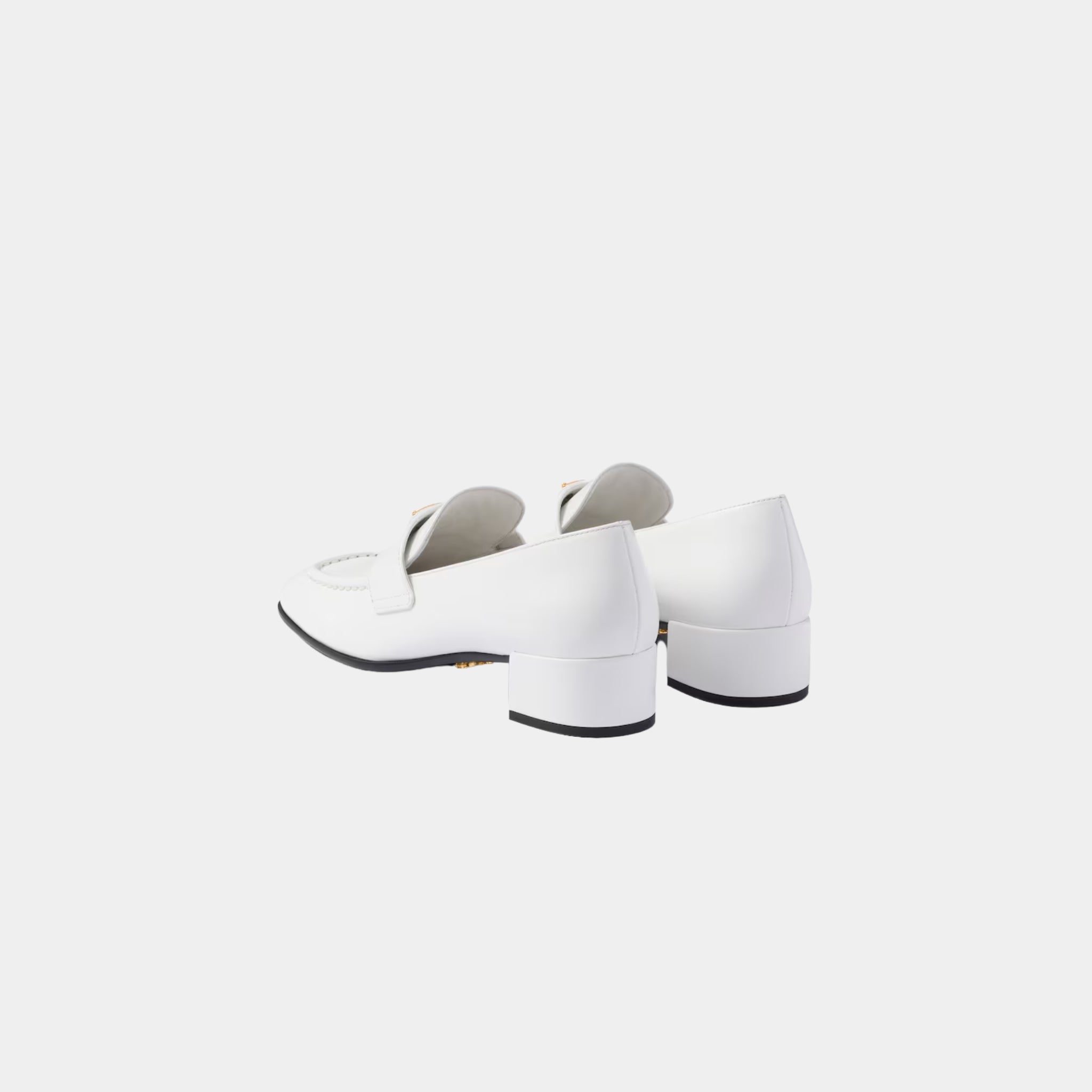 Brushed Leather Heeled Loafers