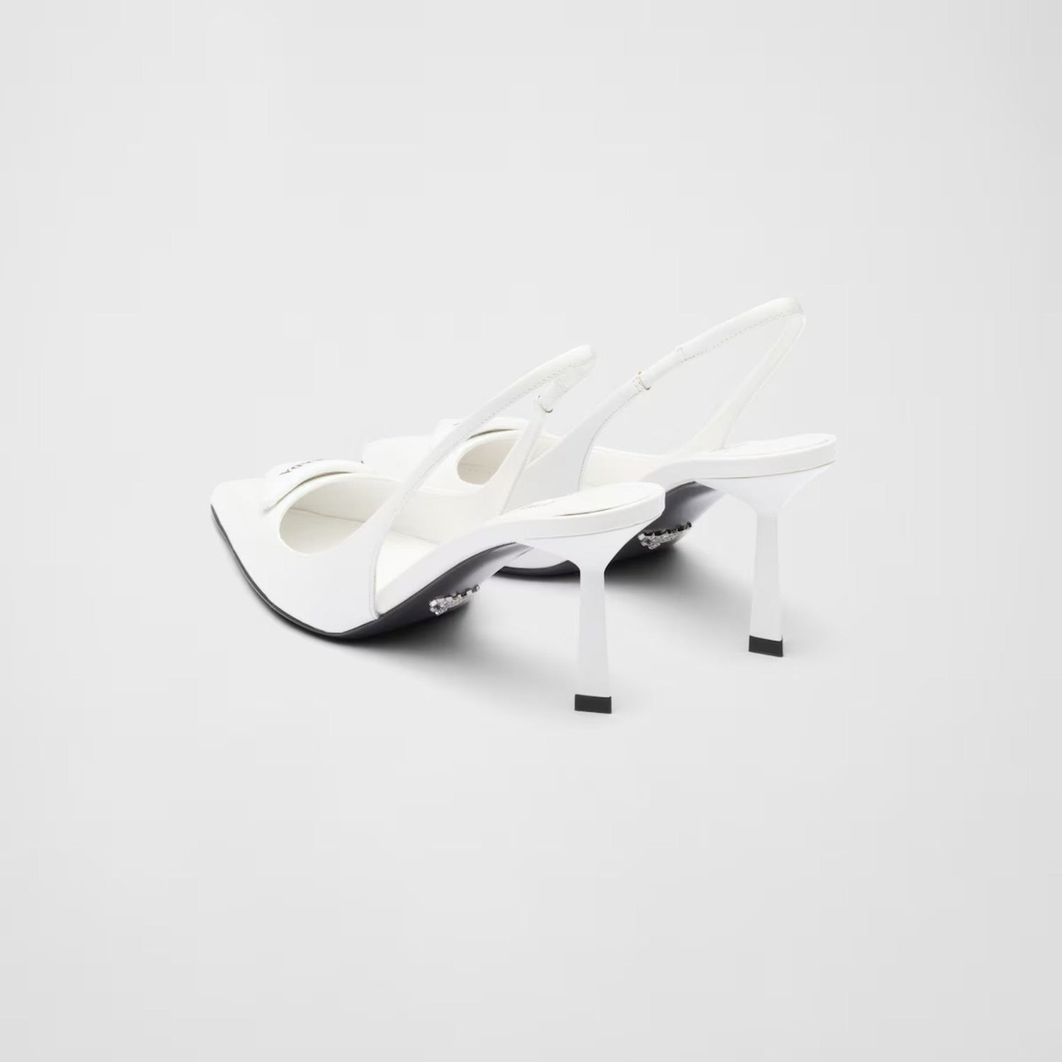 Brushed Leather Slingback Pumps