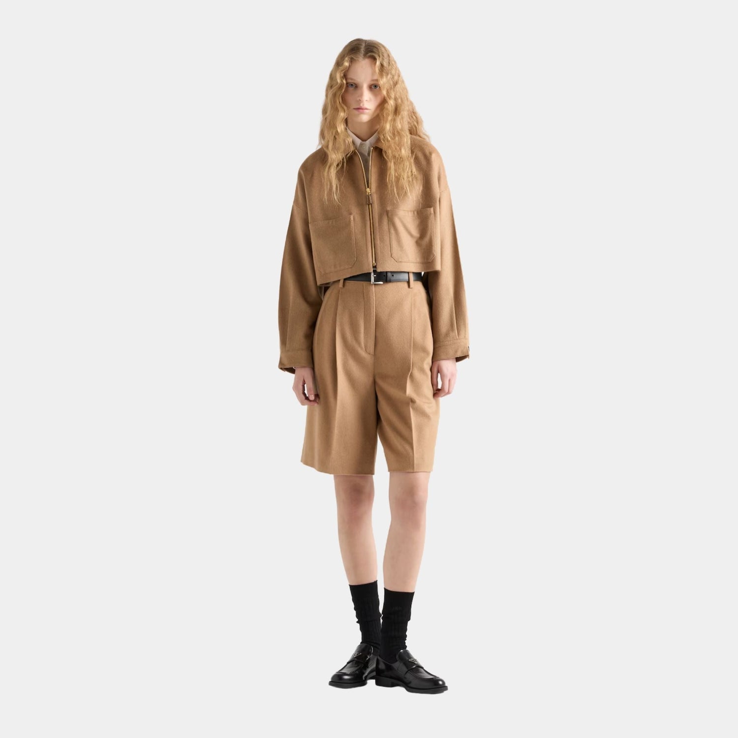 Camel-hair blouson Jacket