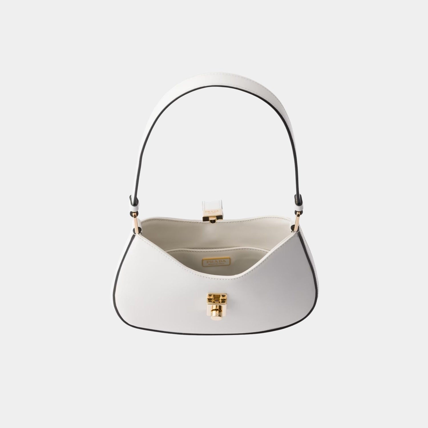Cleo Brushed Leather Shoulder Bag With Clasp Closure