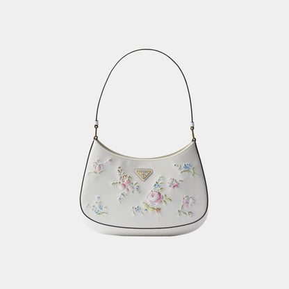 Cleo Printed Brushed Leather Shoulder Bag