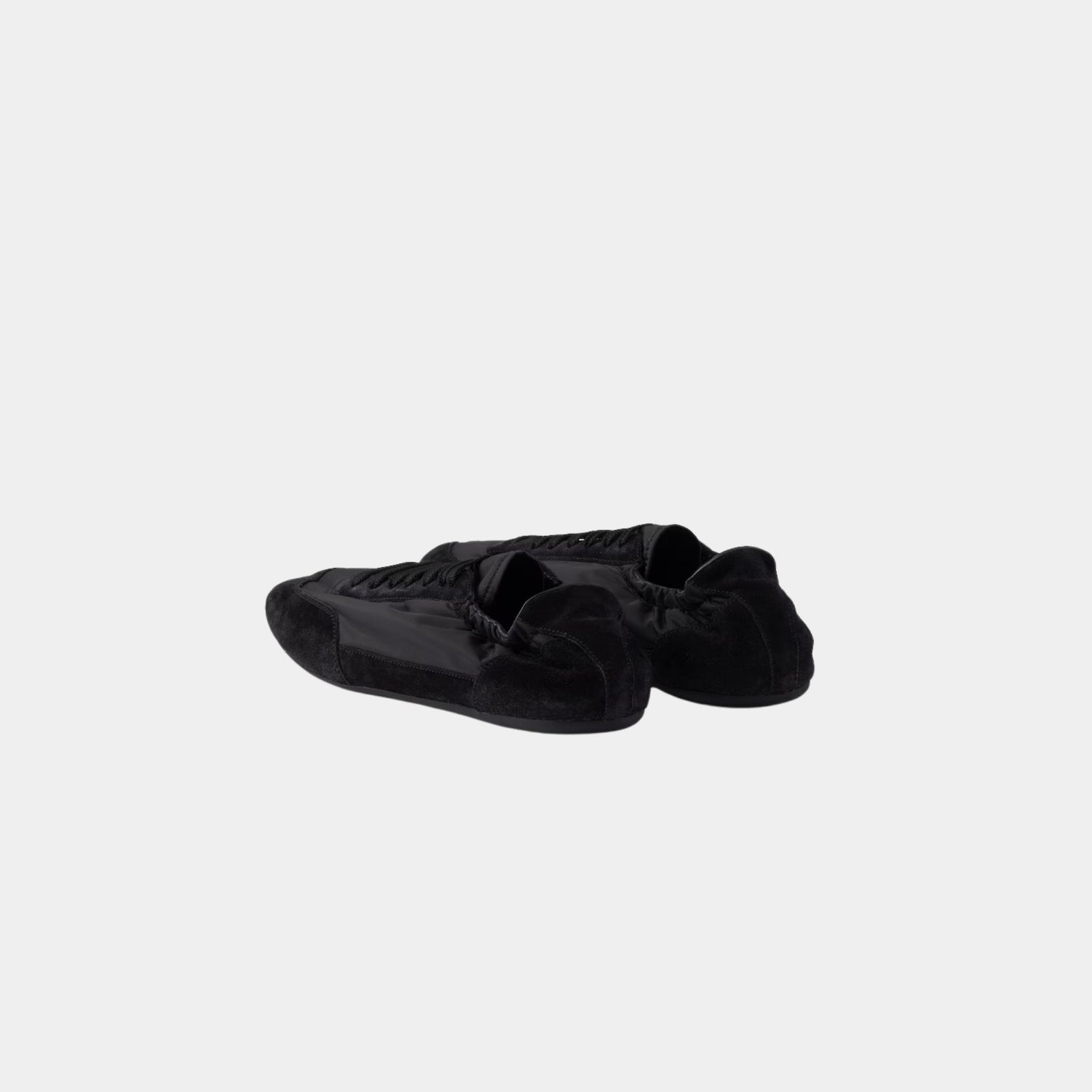 Collapse Re-Nylon And Suede Sneakers