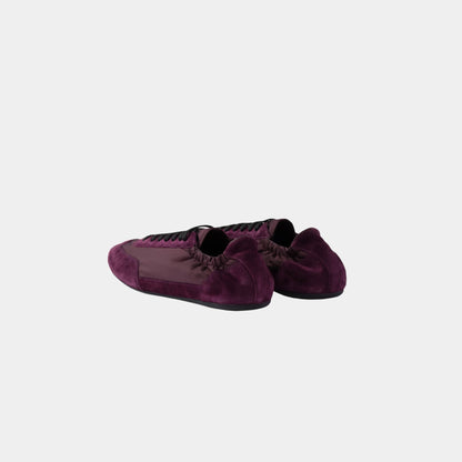 Collapse Re-Nylon And Suede Sneakers