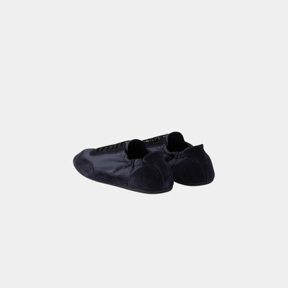 Collapse Re-Nylon And Suede Sneakers
