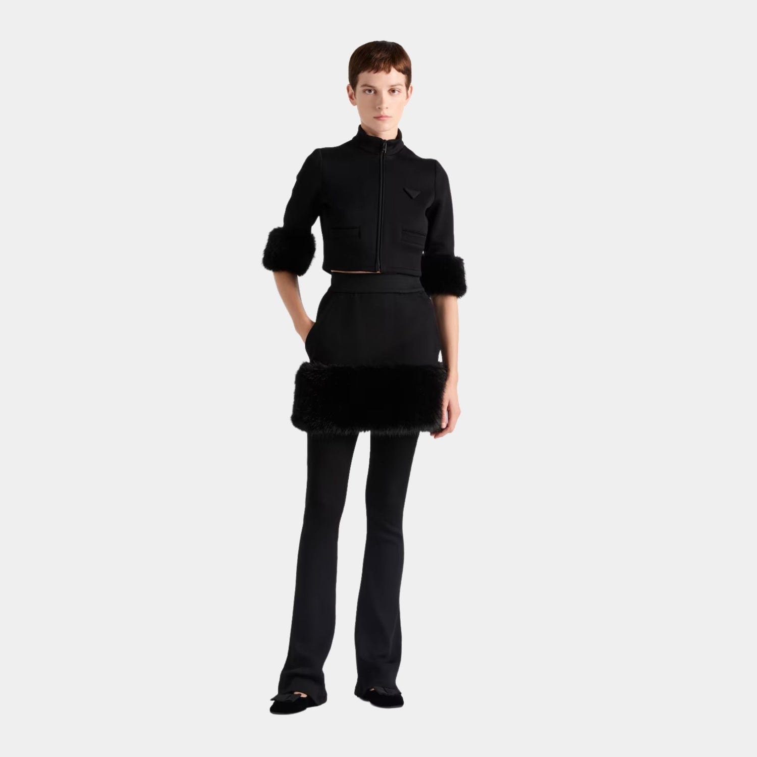 Cropped Fleece Blouson
