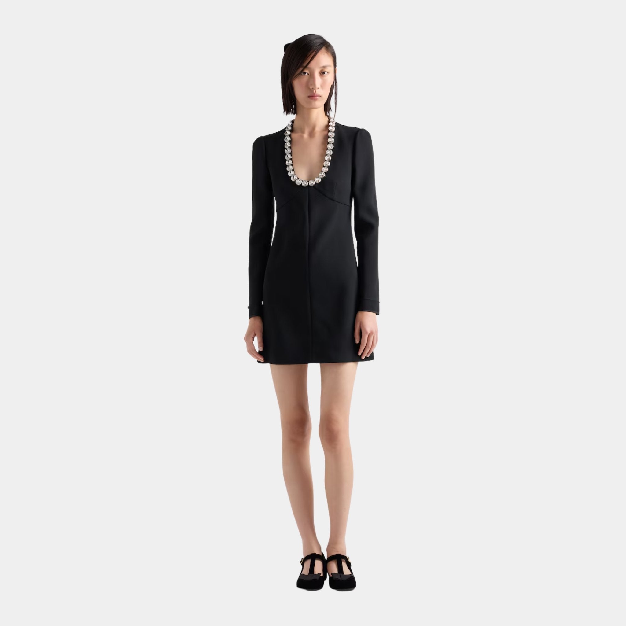 Embroidered Sablè Compact Mini Dress