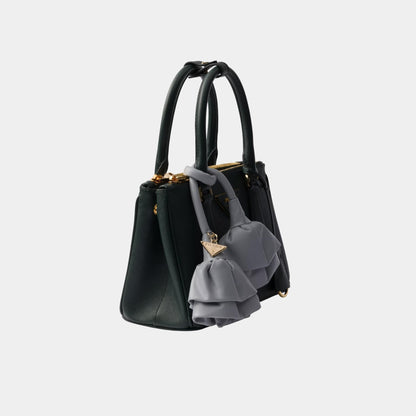 Galleria Saffiano Leather Mini Bag With Nappa Leather Flowers