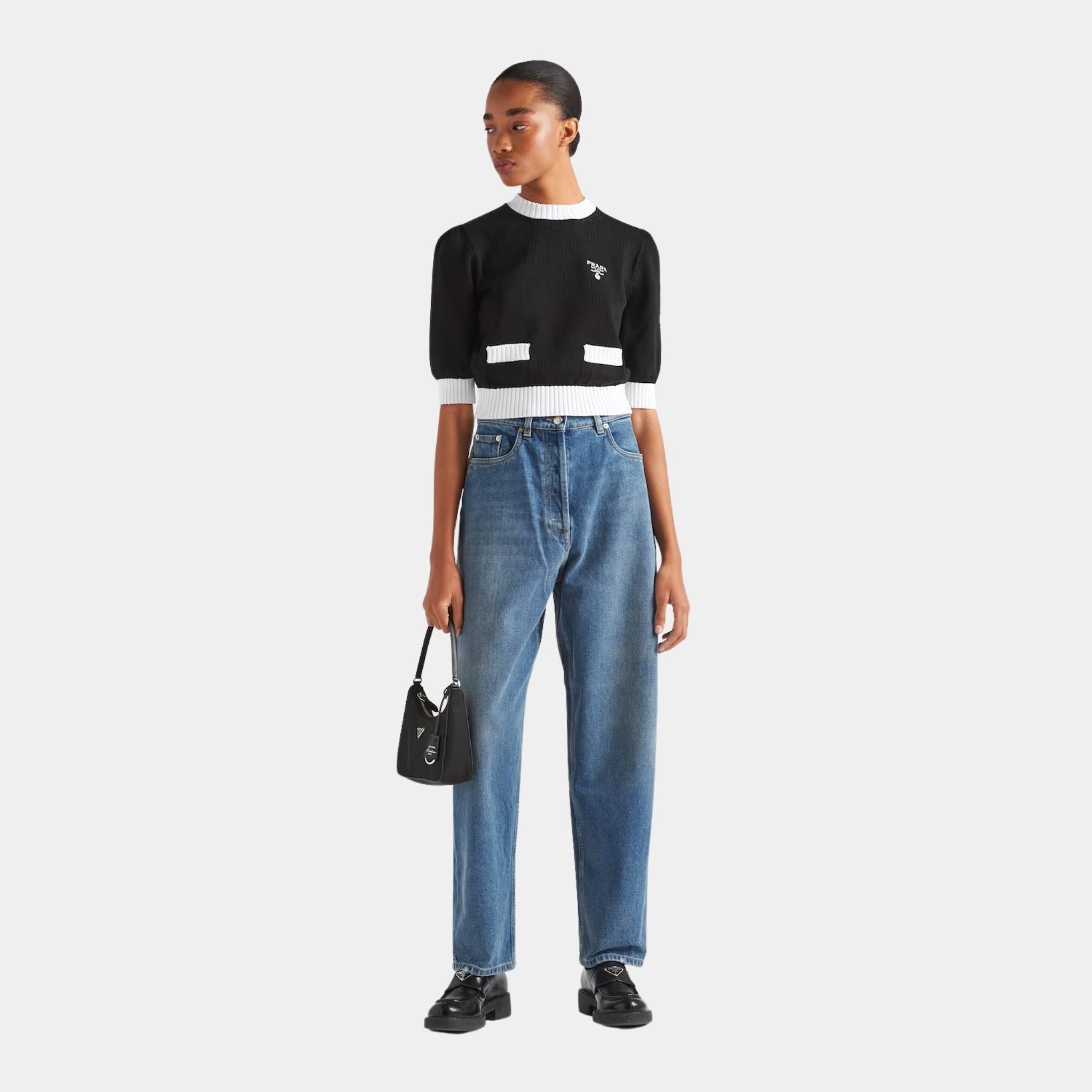 High-waisted Denim Jeans