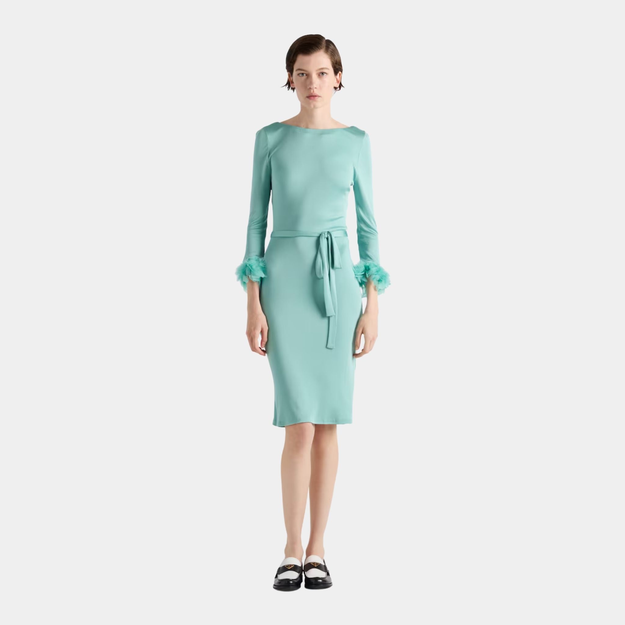 Jade Green Organzine Dress