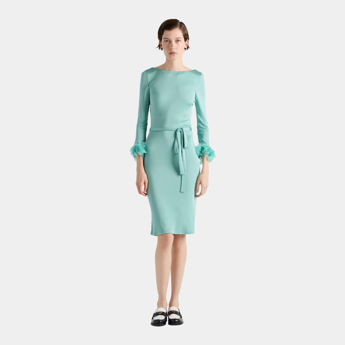 Jade Green Organzine Dress