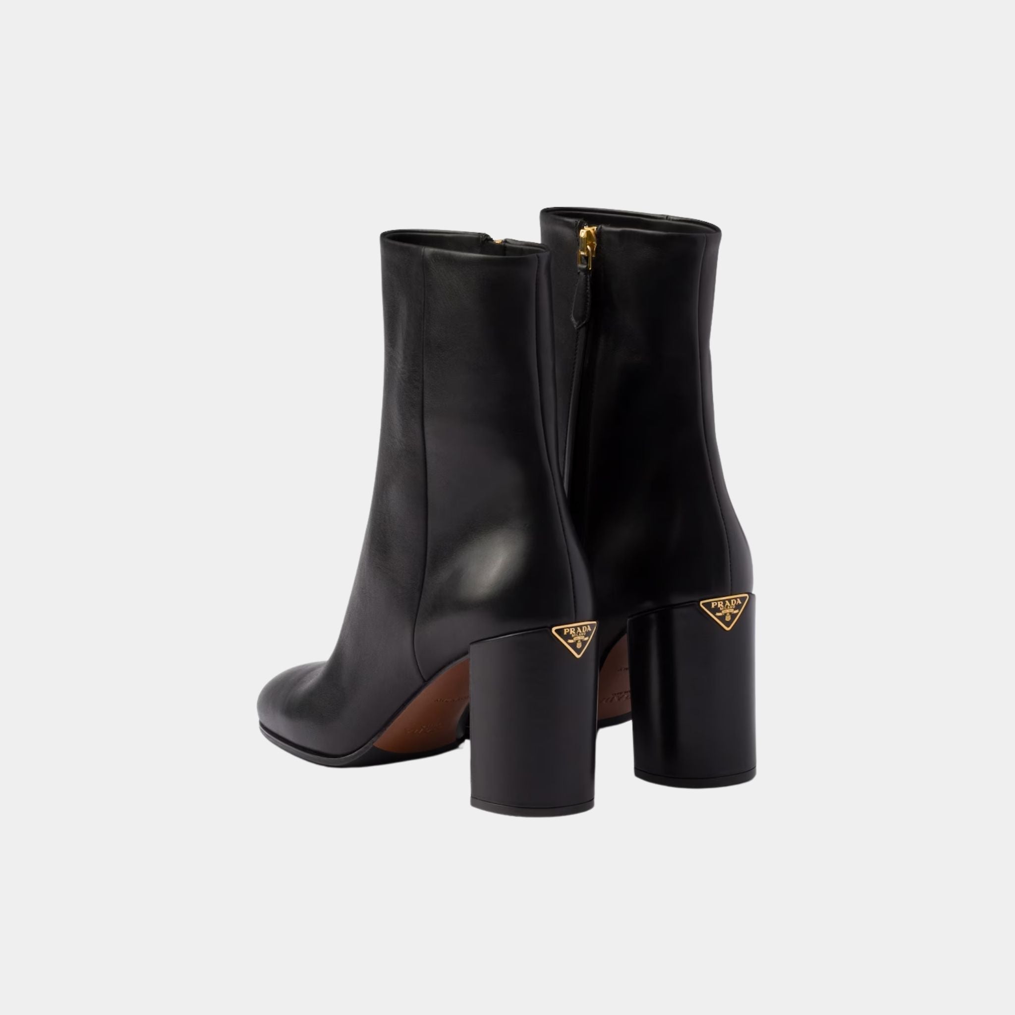Leather High Heeled Booties