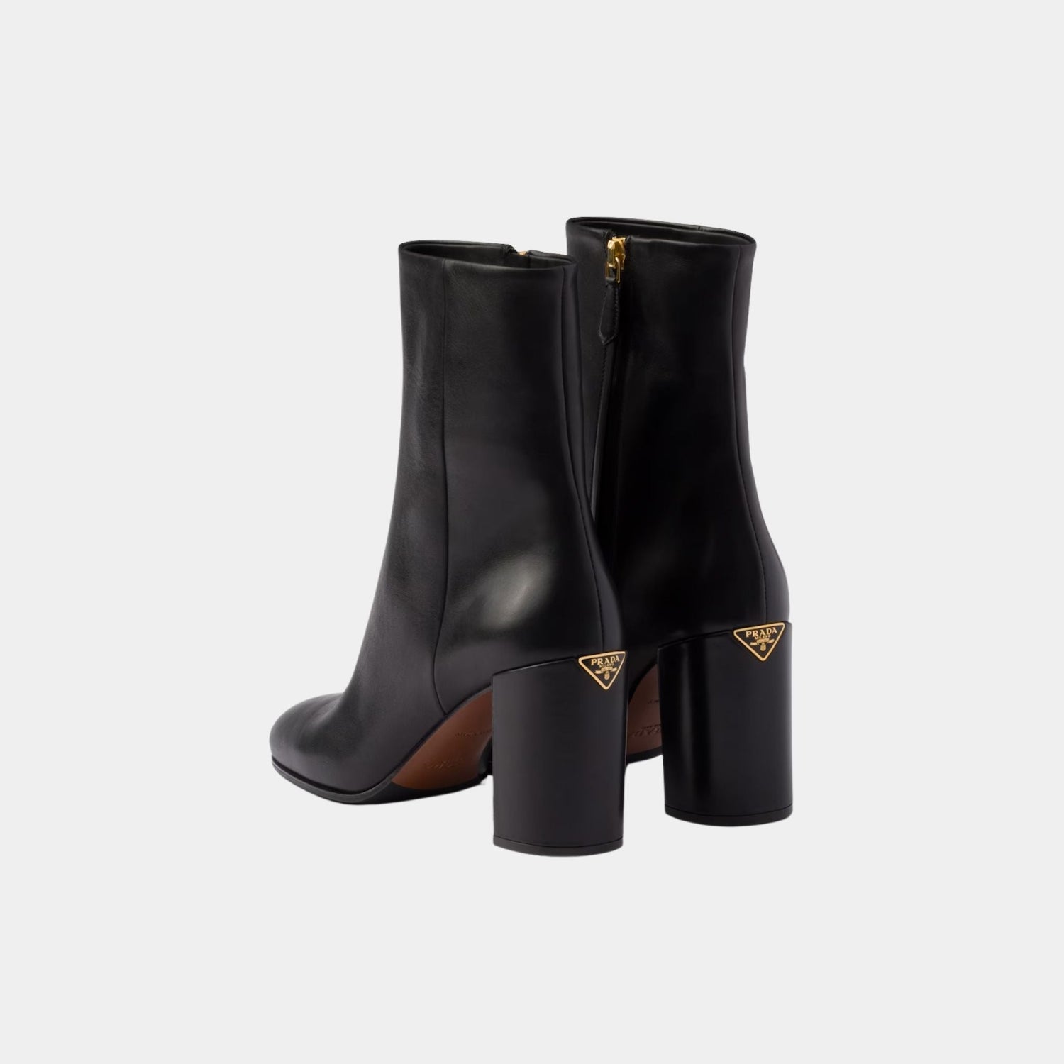Leather High Heeled Booties