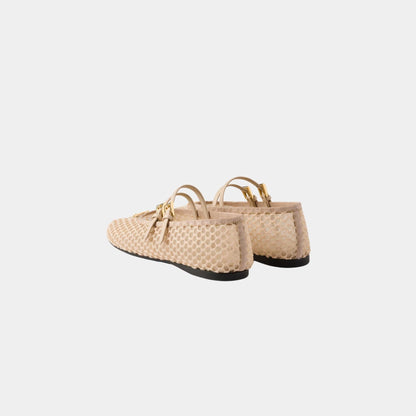 Mesh Fabric Ballerinas